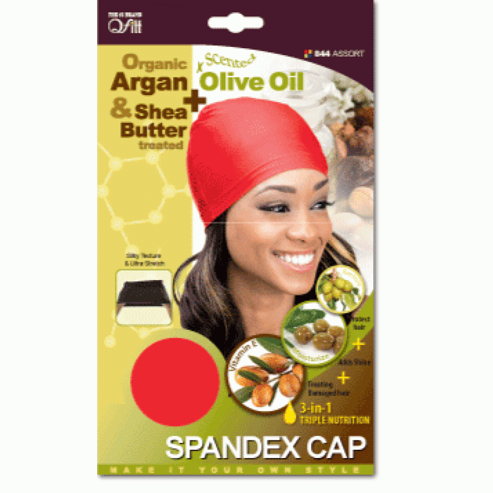 Qfitt Argan Olive Oil & Shea Butter Treated Spandex Cap