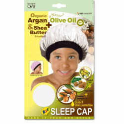 Qfitt Argan Olive Oil & Shea Butter Treated Kid Sleep Cap Qfitt Argan Olive Oil & Shea Butter Treated Kid Sleep Cap