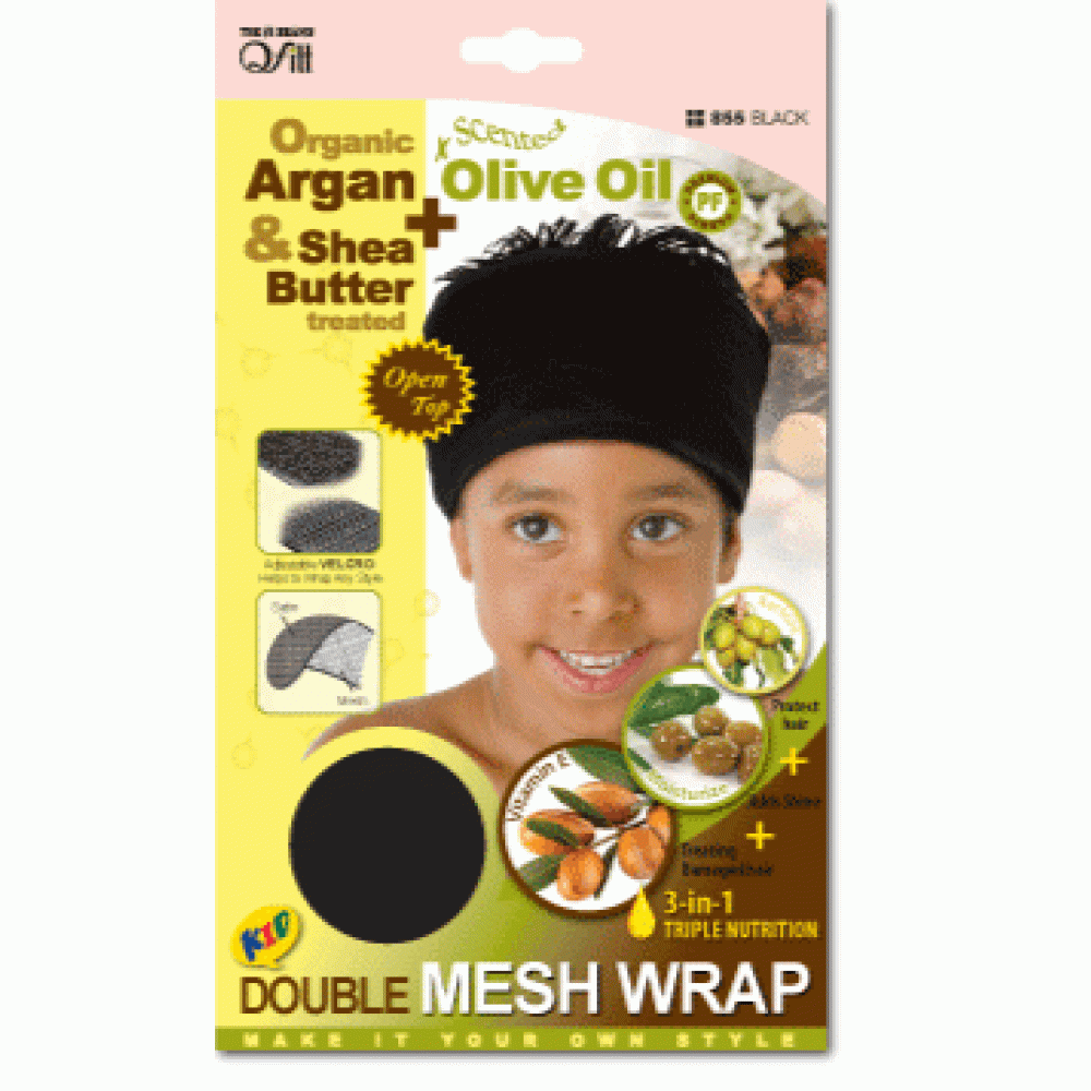 Qfitt Argan Olive Oil & Shea Butter Treated Kid Double Mesh Wrap Qfitt Argan Olive Oil & Shea Butter Treated Kid Double Mesh Wrap