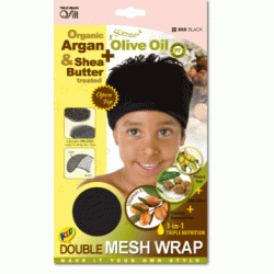 Qfitt Argan Olive Oil & Shea Butter Treated Kid Double Mesh Wrap Qfitt Argan Olive Oil & Shea Butter Treated Kid Double Mesh Wrap