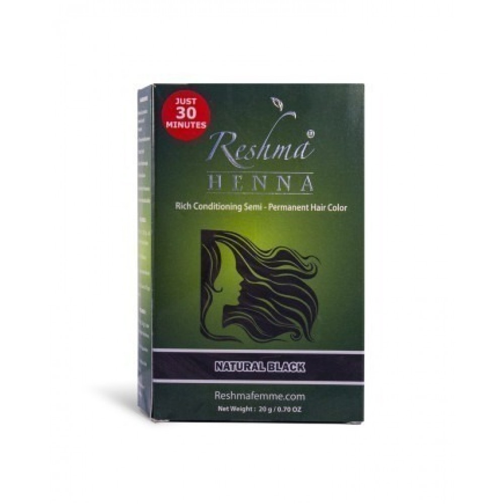 reshma henna semi-permanent hair color - natural black reshma henna semi-permanent hair color - natural black