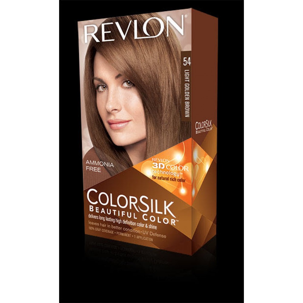revlon colorsilk beautiful color permanent hair #54 light golden brown