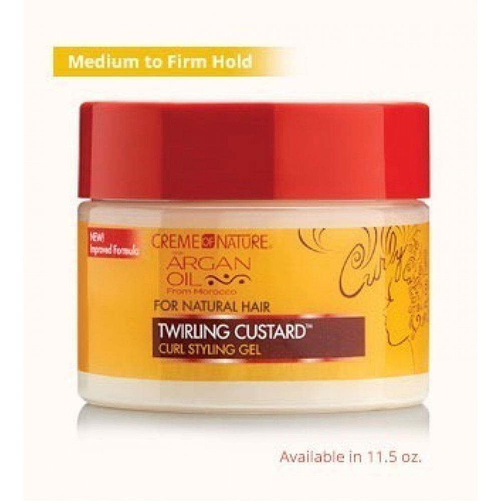creme of nature argan oil twirling custard curl defining jelly
