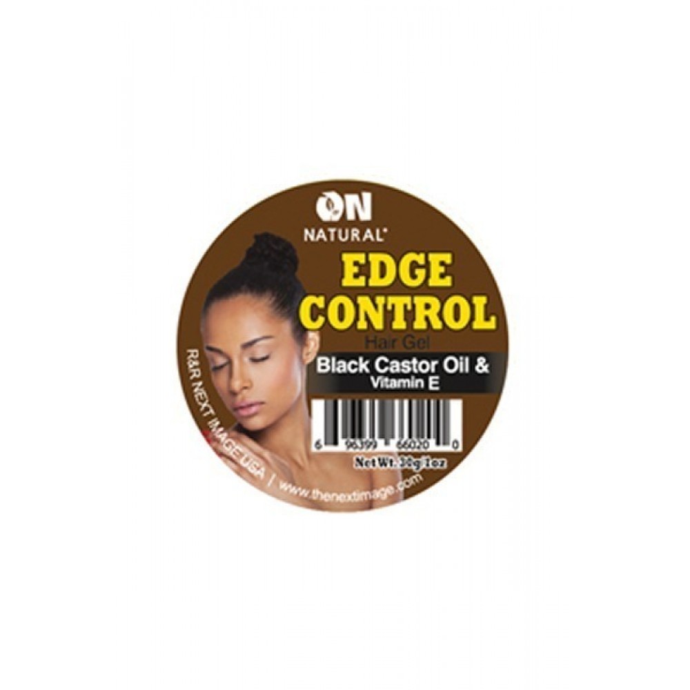 on natural edge control hair gel black castor oil & vitamim c