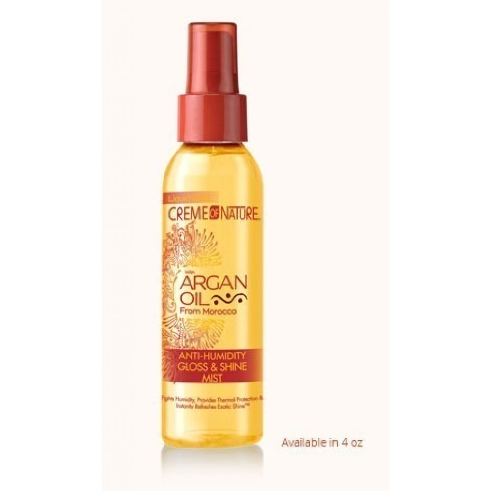 creme of nature argan oil anti- humidity gloss 7 shine mist