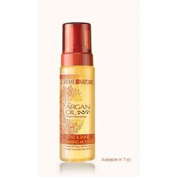 Creme Of Nature Argan Oil Style & Shine Foaming Mousse 7 Oz Creme Of Nature Argan Oil Style & Shine Foaming Mousse 7 Oz