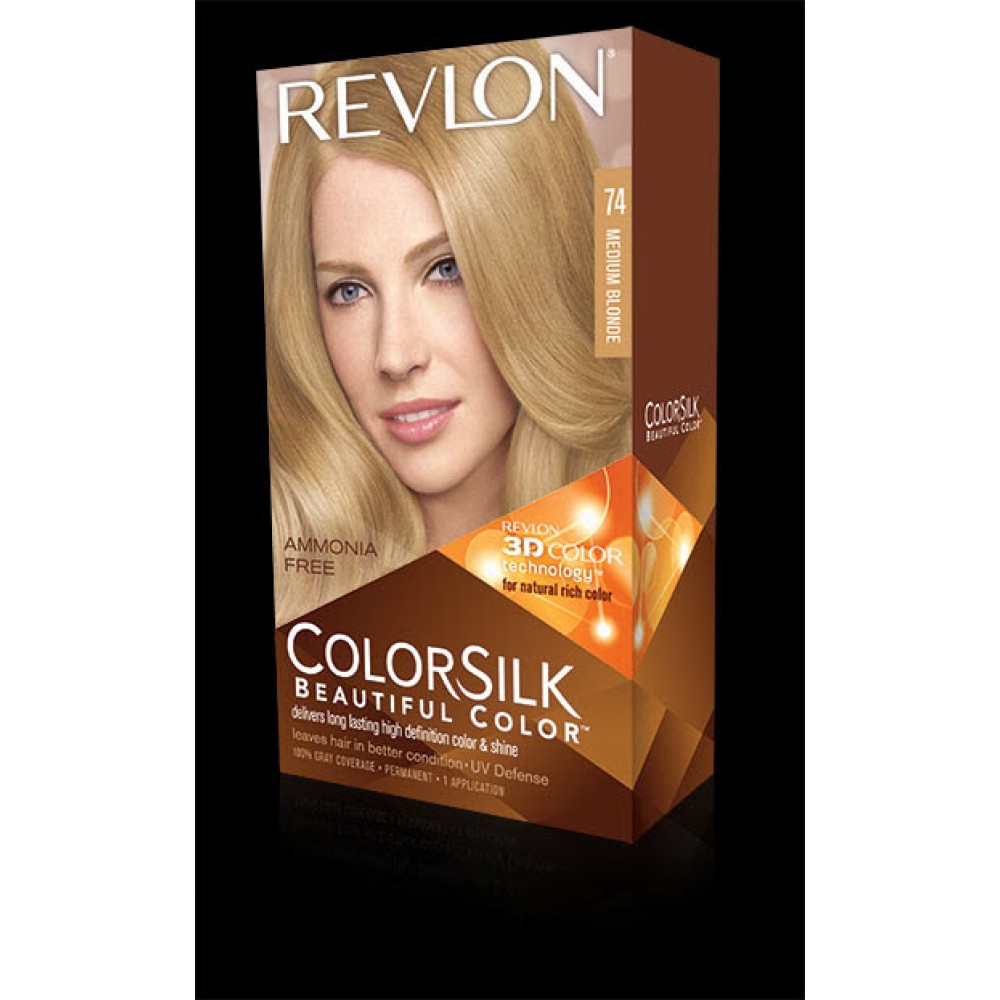revlon colorsilk beautiful color permanent hair #74 medium blonde (natural blonde)