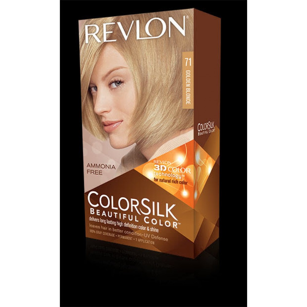 revlon colorsilk beautiful color permanent hair #71 golden blonde