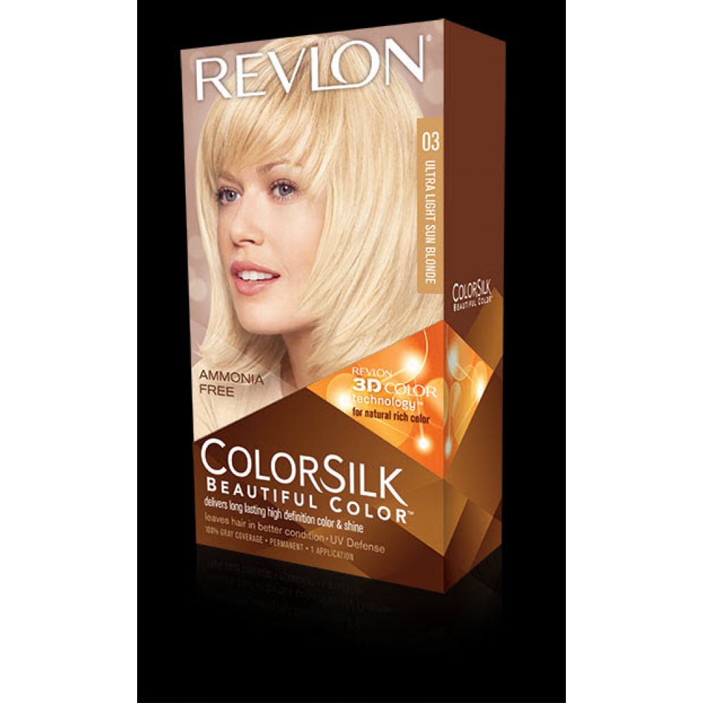 Revlon Colorsilk Beautiful Color Permanent Hair #03 Ultra Light Sun Blonde