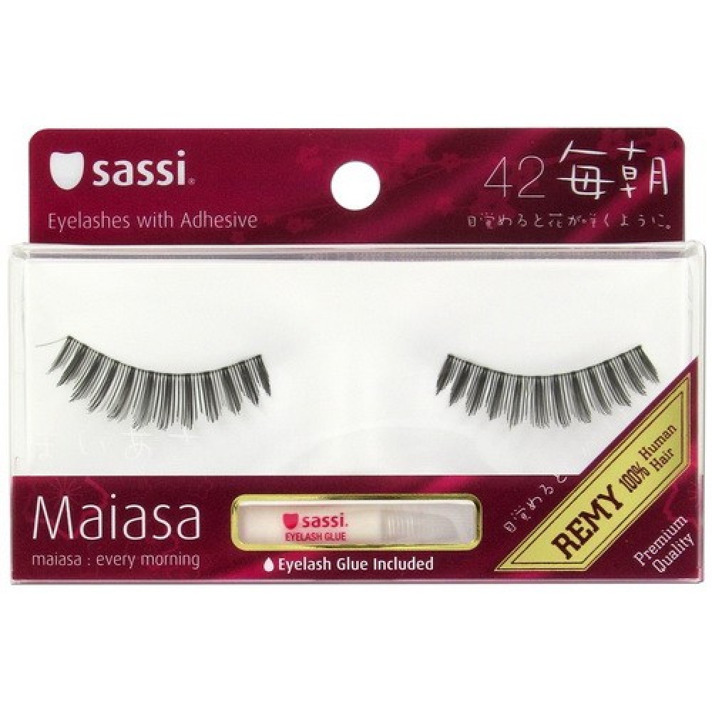 Sassi Maiasa 100% Remy Human Hair  Eyelashes With Glue #42