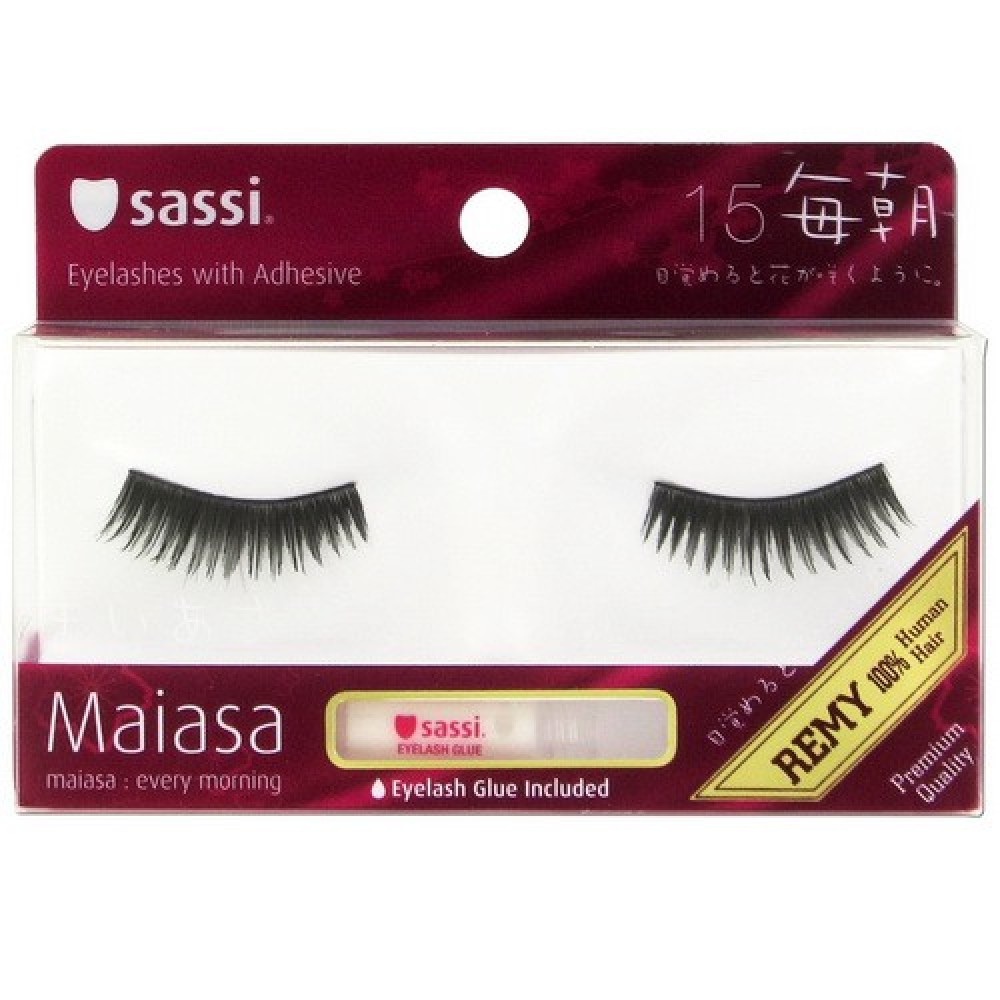 Sassi Maiasa 100% Remy Human Hair  Eyelashes With Glue #15