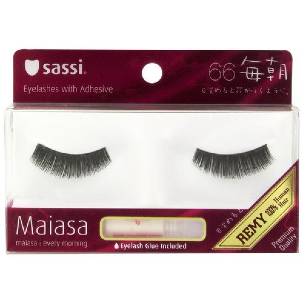 Sassi Maiasa 100% Remy Human Hair  Eyelashes With Glue #66