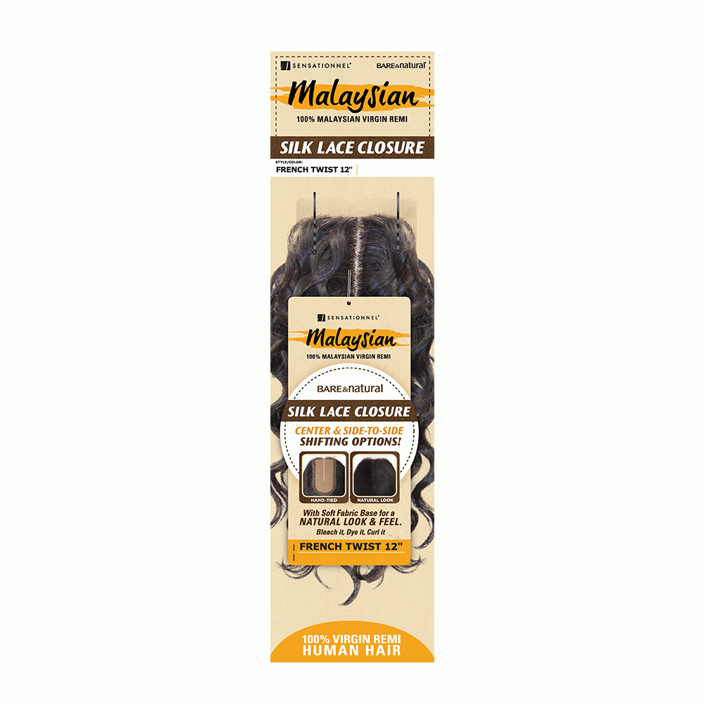 SENSATIONNEL MALAYSIAN 100% REMY HUMAN HAIR SILK LACE CLOSURE DEEP WAVE 12" SENSATIONNEL MALAYSIAN 100% REMY HUMAN HAIR SILK LACE CLOSURE DEEP WAVE 12