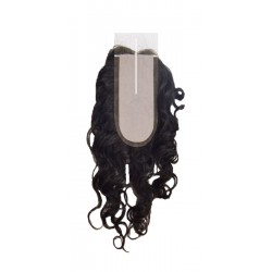 Brazilian 100% Remy Human Hair Silk Lace Closure French Twist 12" Brazilian 100% Remy Human Hair Silk Lace Closure French Twist 12"