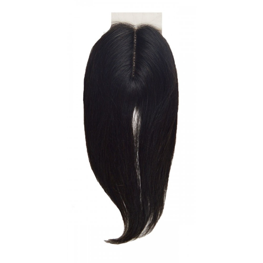 Brazilian 100% Remy Human Hair Silk Lace Closure Straight 12
