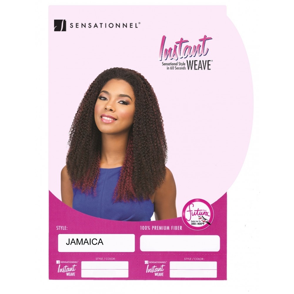 SENSATIONNEL SYNTHETIC INSTANT WEAVE HALF WIG JAMAICA (INSTANT WEAVE)