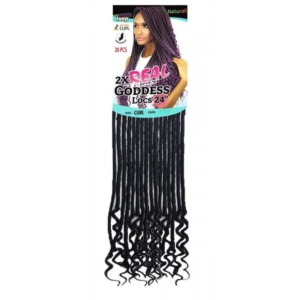 Urban Beauty  Synthetic Hair Crochet Braids Loop 2x Real Goddess Locs Curly 24
