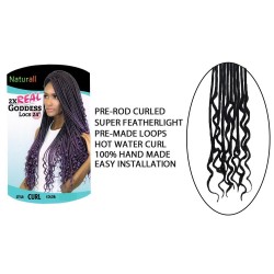 Urban Beauty  Synthetic Hair Crochet Braids Loop 2x Real Goddess Locs Curly 24"  