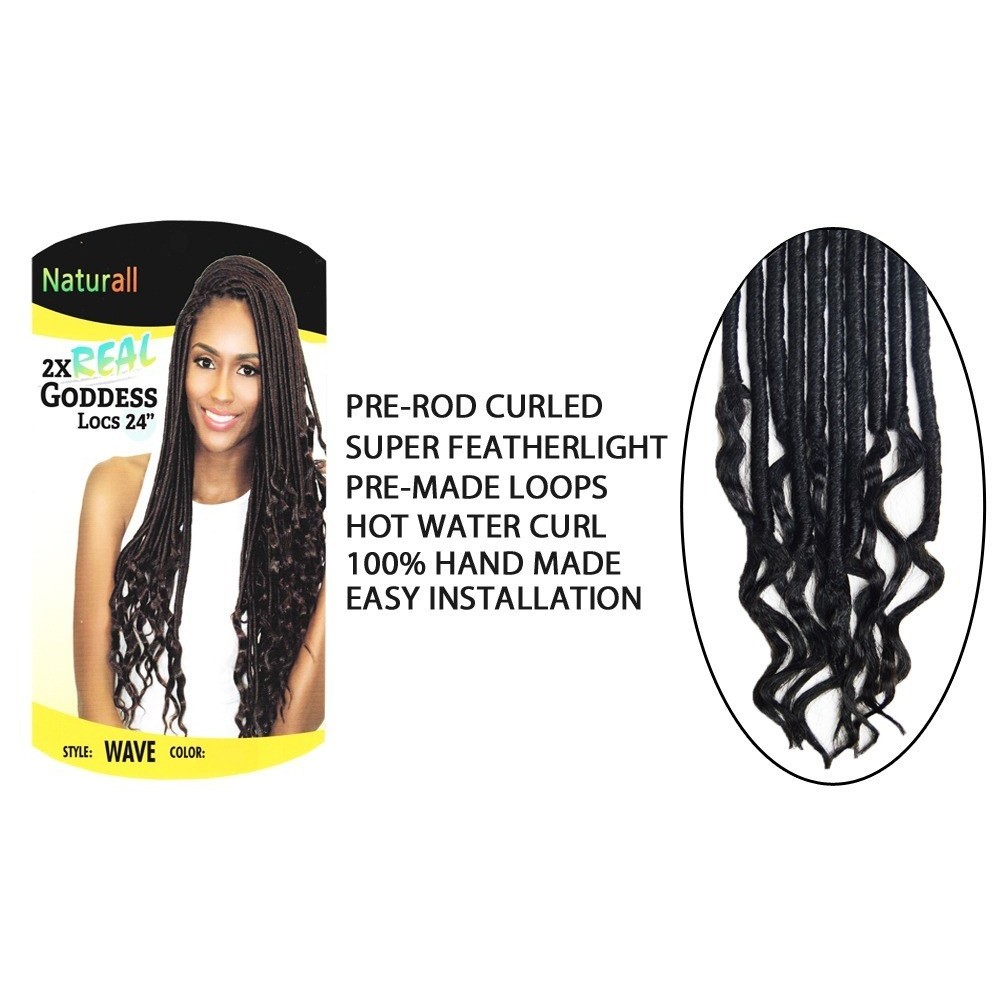 Urban Beauty  Synthetic Hair Crochet Braids Loop 2x Real Goddess Locs Wave 24