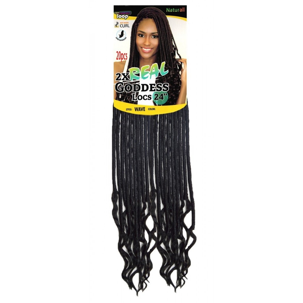Urban Beauty  Synthetic Hair Crochet Braids Loop 2x Real Goddess Locs Wave 24