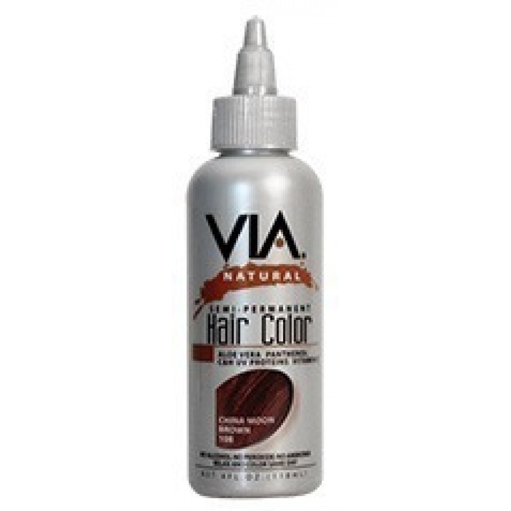 via natural semi-permanent hair color #108 china moon brown