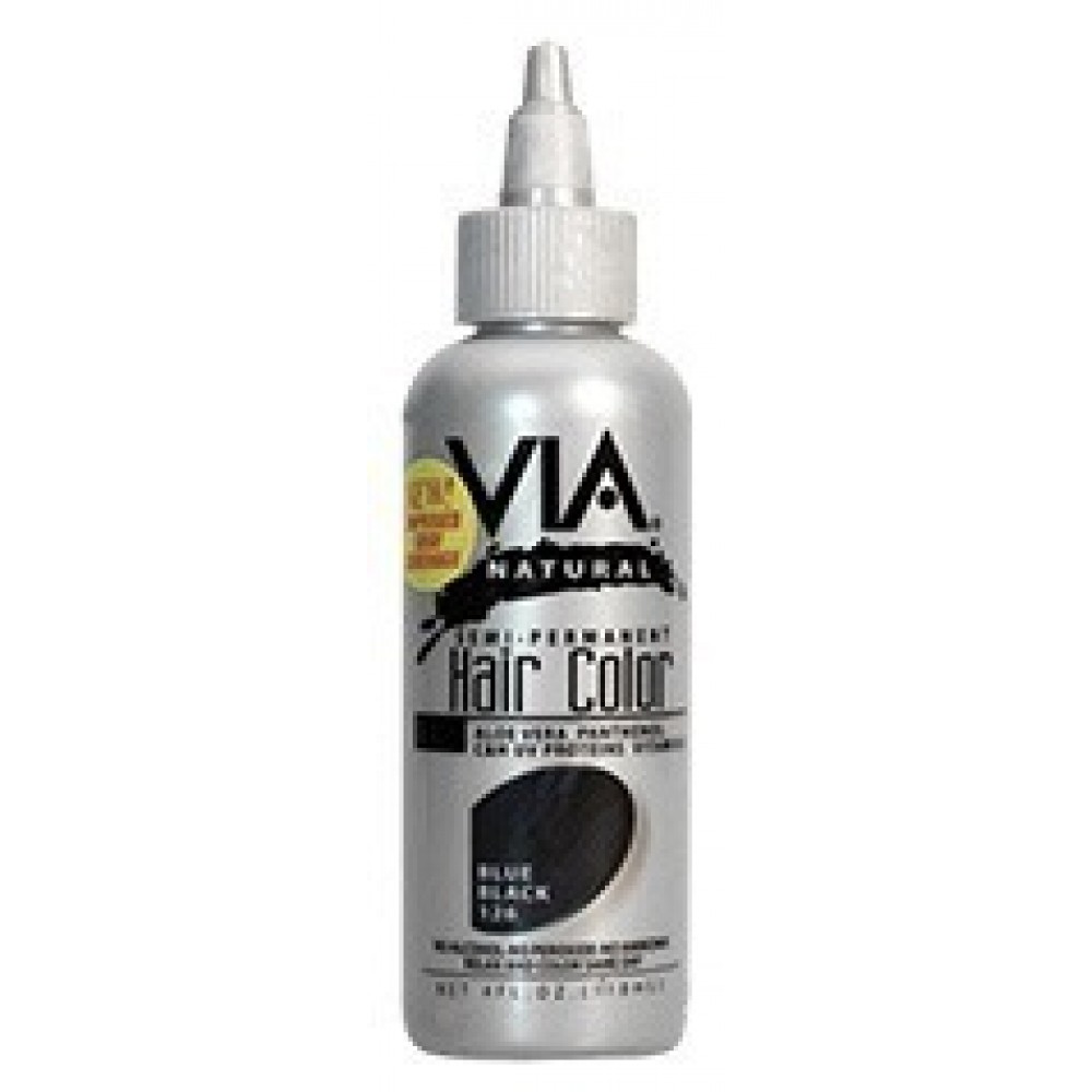via natural semi-permanent hair color #126 blue black