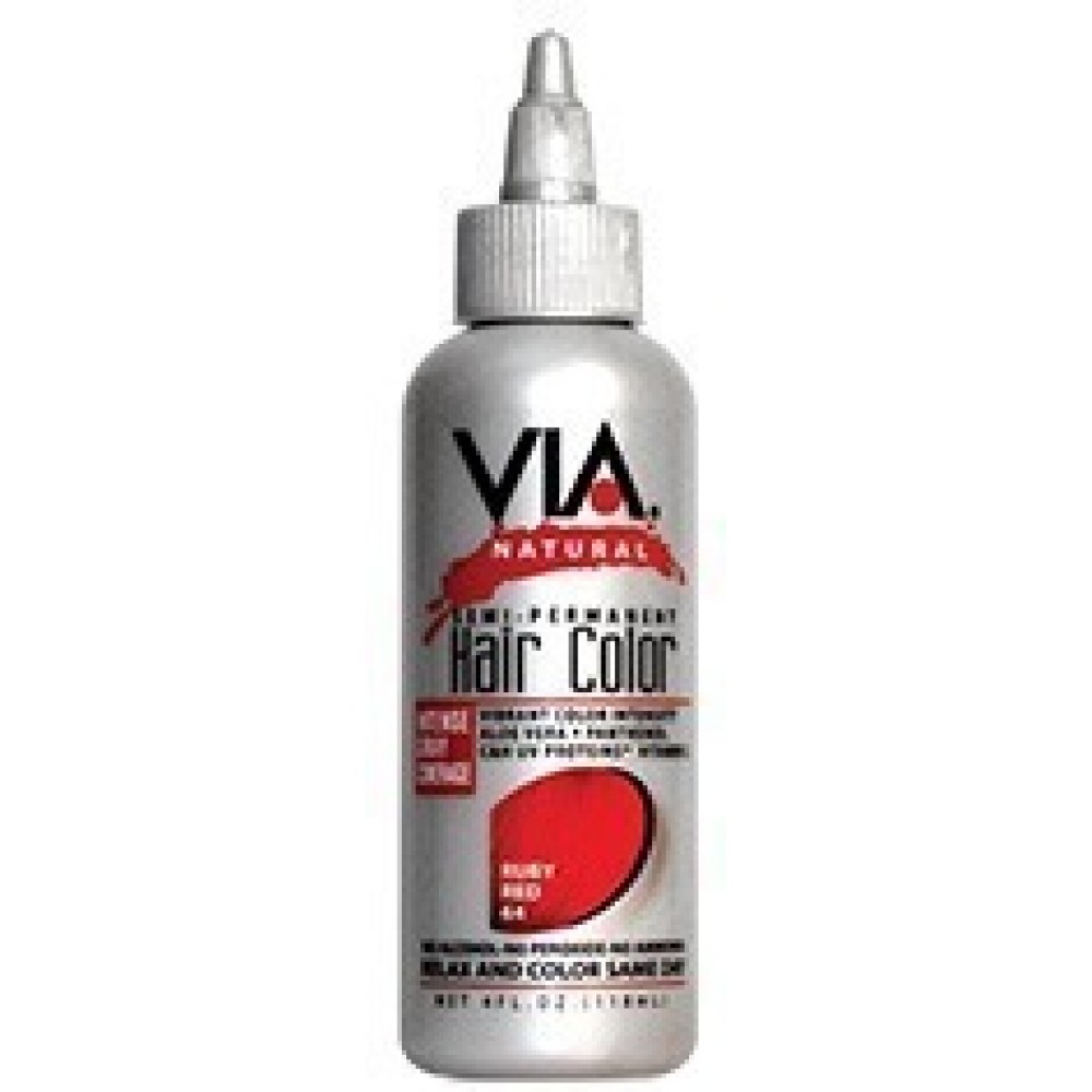 via natural semi-permanent hair color #64 ruby red