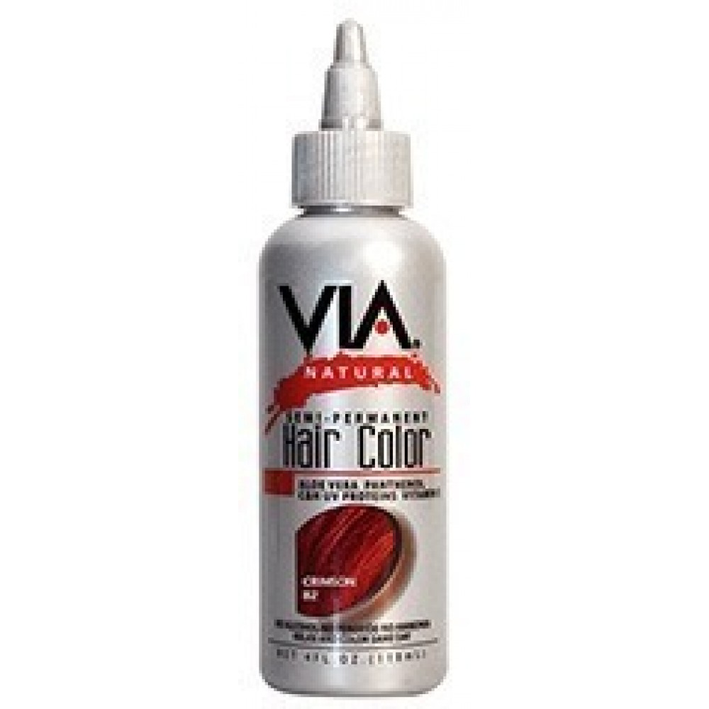 via natural semi-permanent hair color #82 crimson