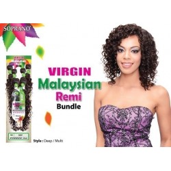 bijoux beauty element soprano unprocessed  malysian virgin remy human hair weave deep wavy 6pcs + free closure