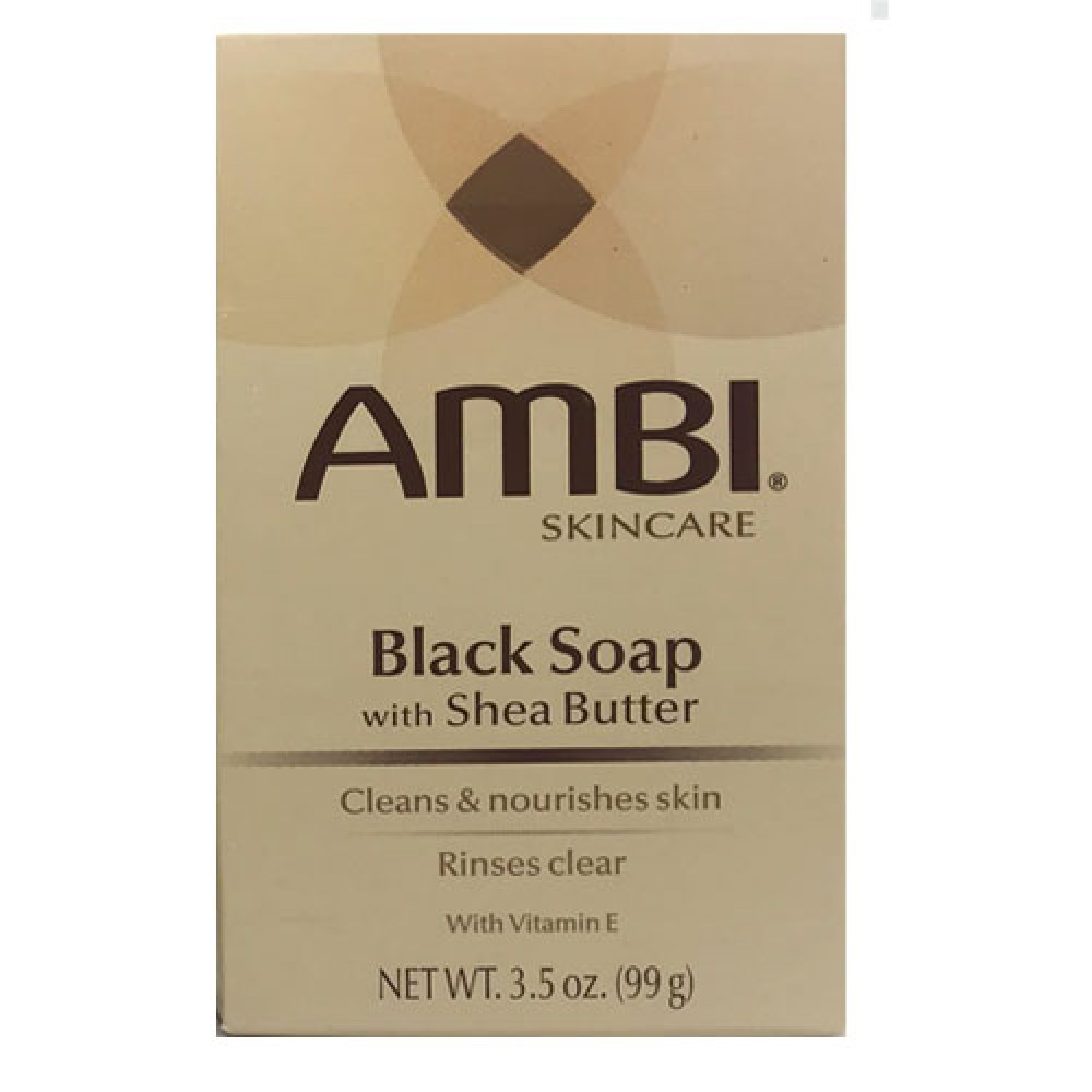 Ambi Skin Care Black Soap With Shea Butter Bar Soap 3.5 Oz