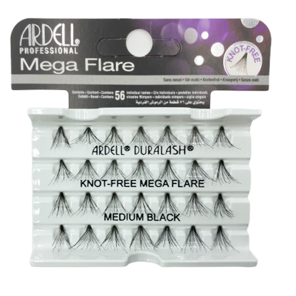 Ardell Mega Flare Knot Free Medium Black Individual Lash