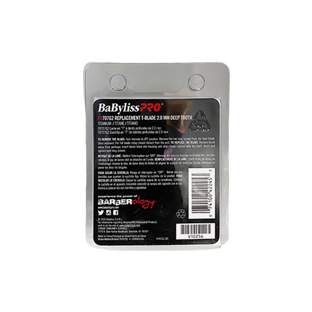 Babyliss Pro Replacment T Blade 2.00 Mm Deep Tooth Blade Fx707g2