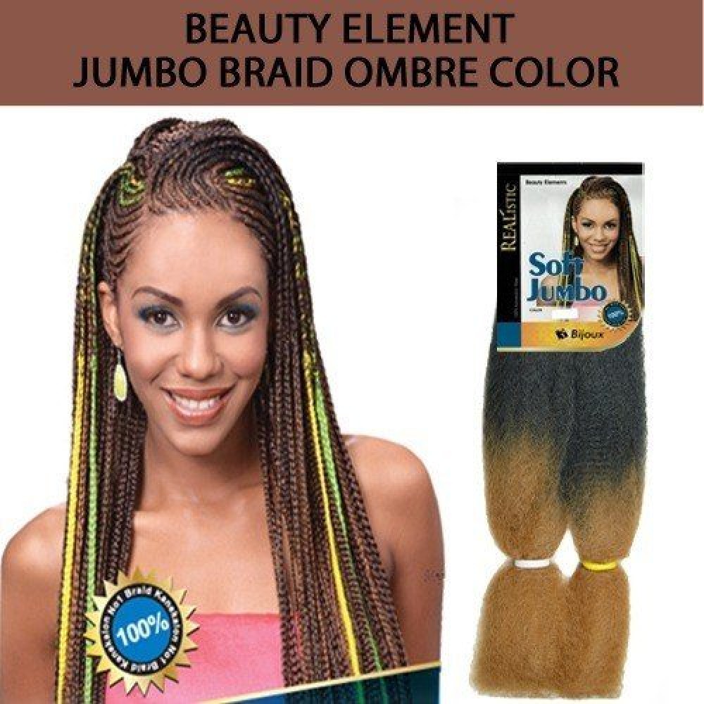 Beauty Element Synthetic 100% Kanekalon Jumbo Braid Ombre Color