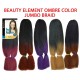 Beauty Element Synthetic 100% Kanekalon Jumbo Braid Ombre Color
