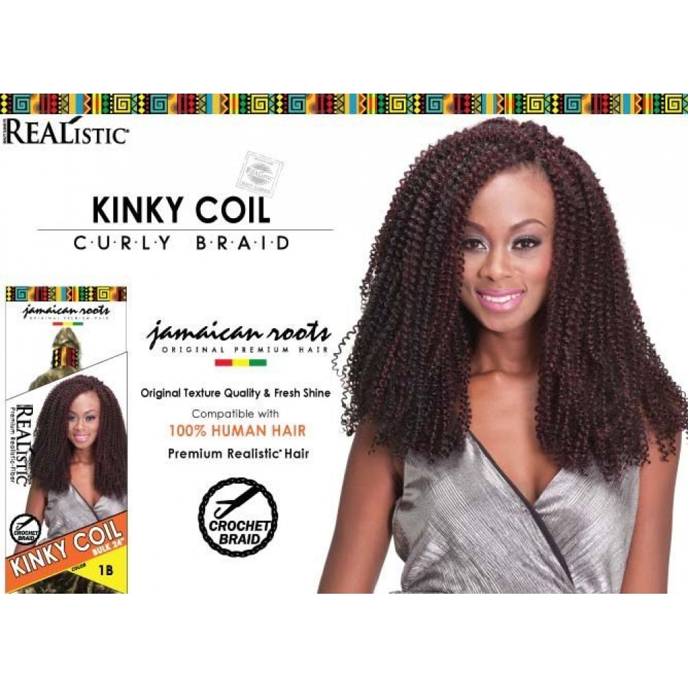 Beauty Element Synthetic Hair Crochet Braid Kinky Coil Bulk 24