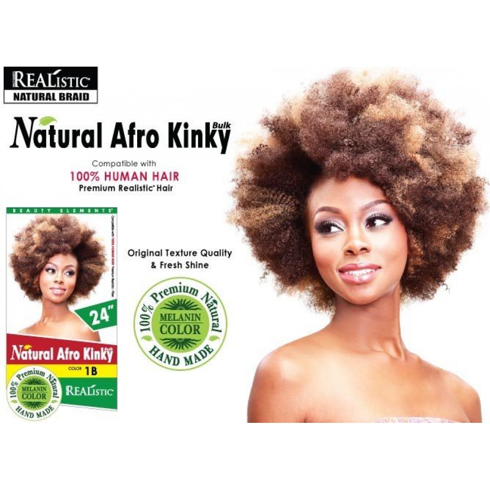 Beauty Element Synthetic Hair Crochet Braid Afro Kinky Bulk 24