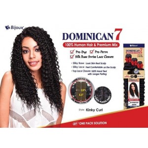 Bijoux Beauty Element Dominican 7 Kinky Curl Human Hair & Premium Mix Weave 18"+20"+22"