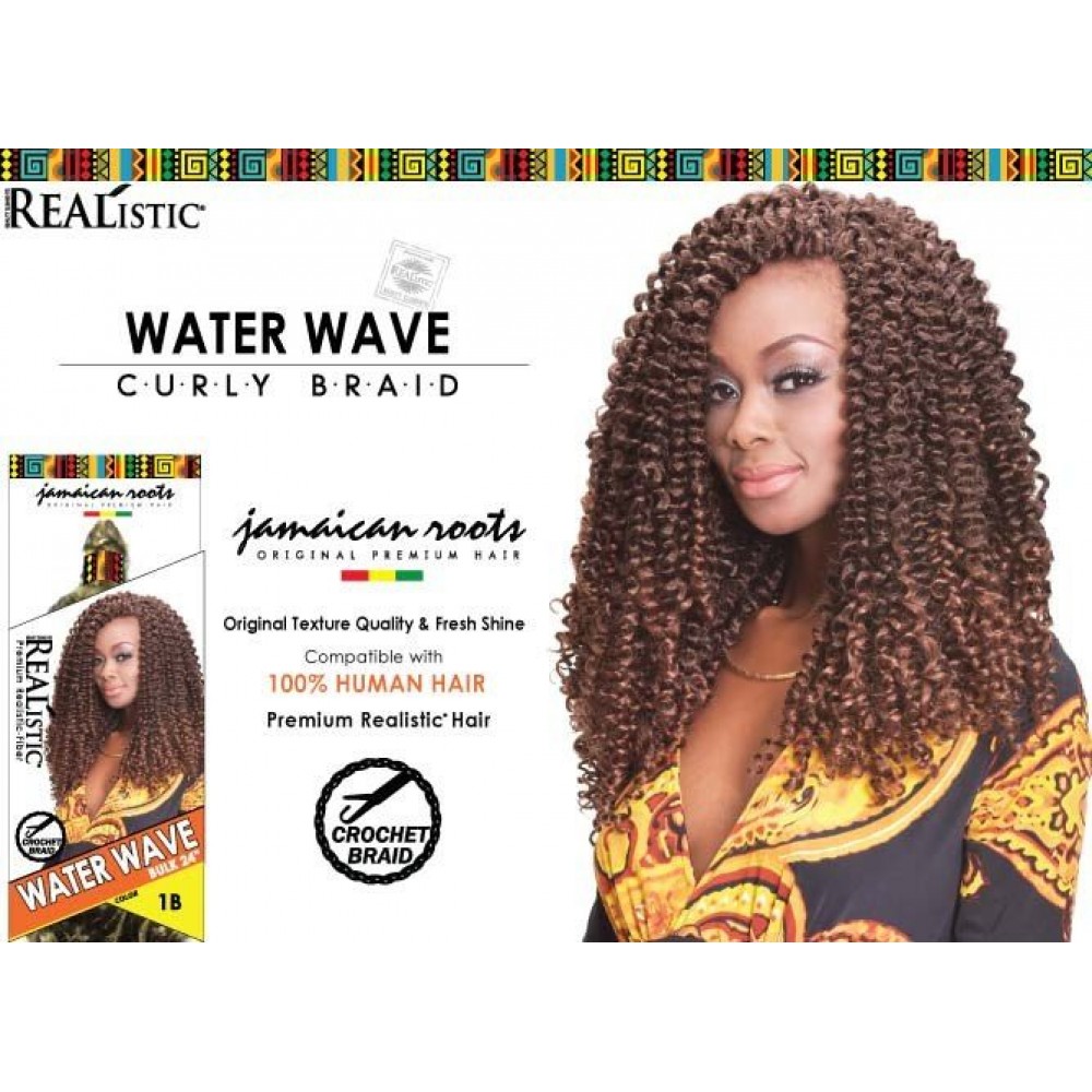 Beauty Element Realistic Synthetic Hair Crochet Bulk Braid 3x Water Wave 24