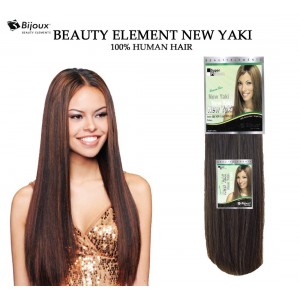 Bijoux Beauty Element New Yaki Straight 100% Human Hair Weave 