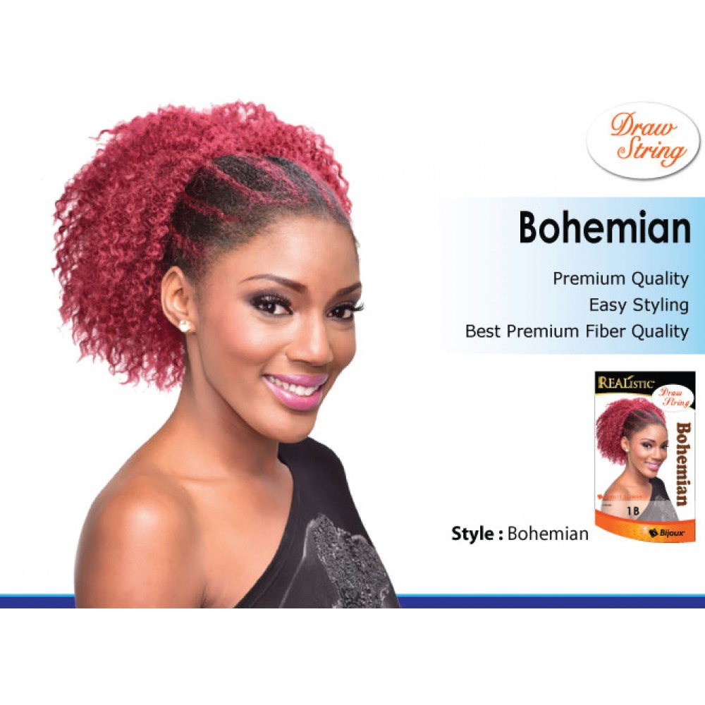 Beauty Element Synthetic Heat Resistant Draw String Bohemian