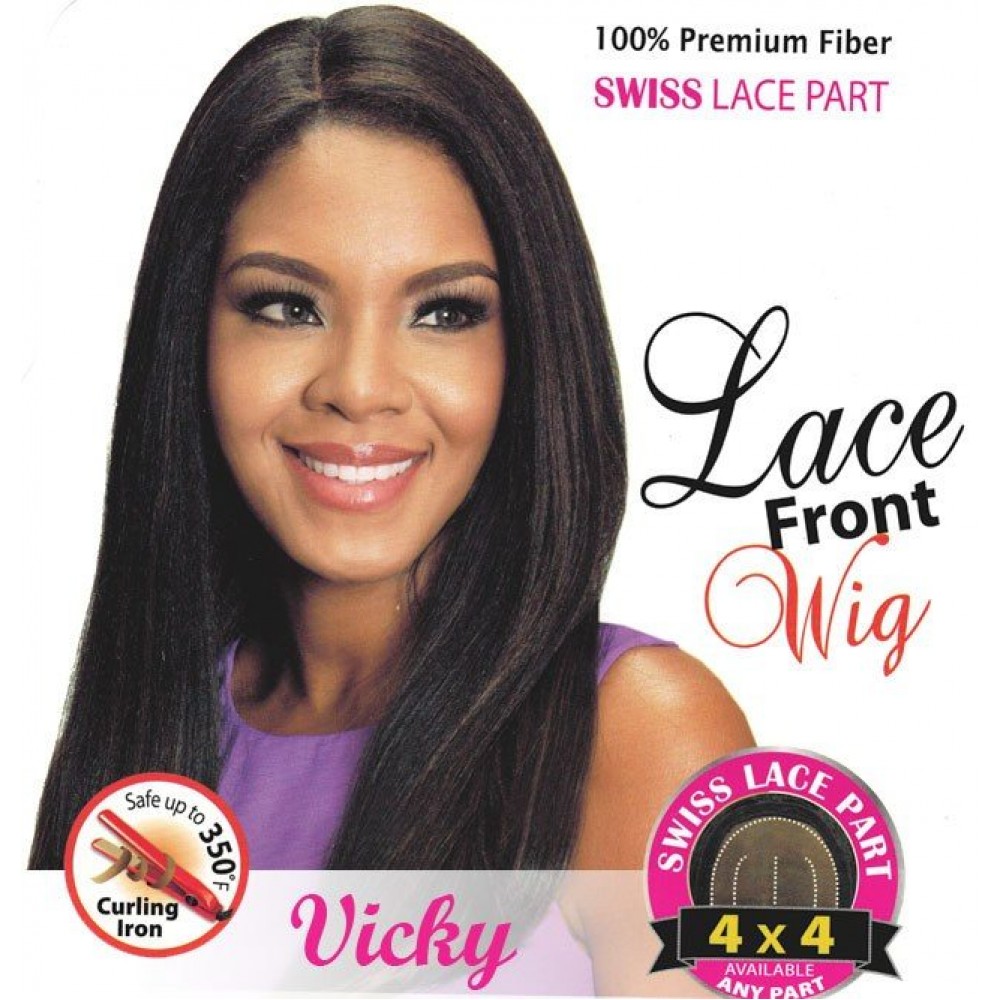 BIJOUX SYNTHETIC SWISS SILK BASE 4X4 LACE FRONT WIG VICKY