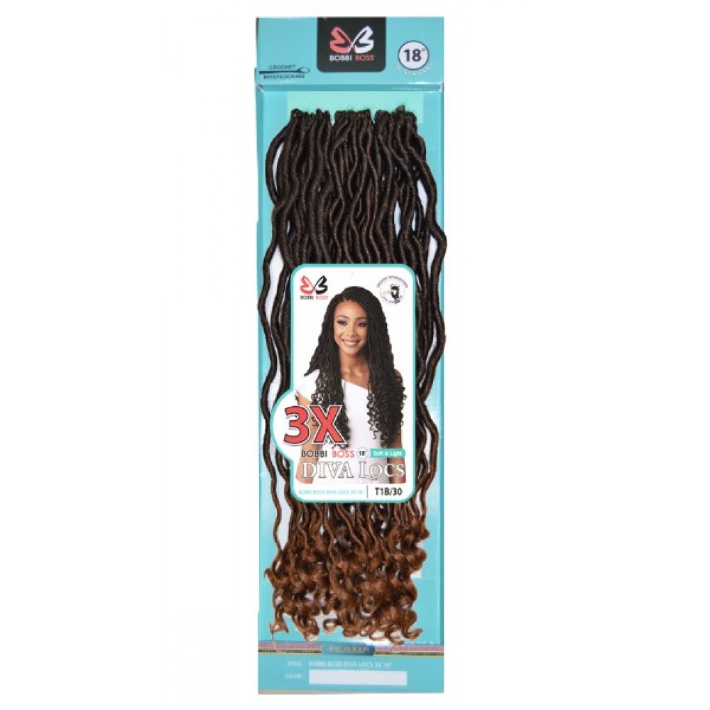Bobbi Boss Synthetic Hair Crochet Braid Loop 3x Diva Locs 18”