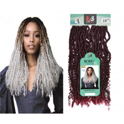 Bobbi Boss Nu Locs Synthetic Hair Crochet Braid Loop 2x Boho Water Curl 18”