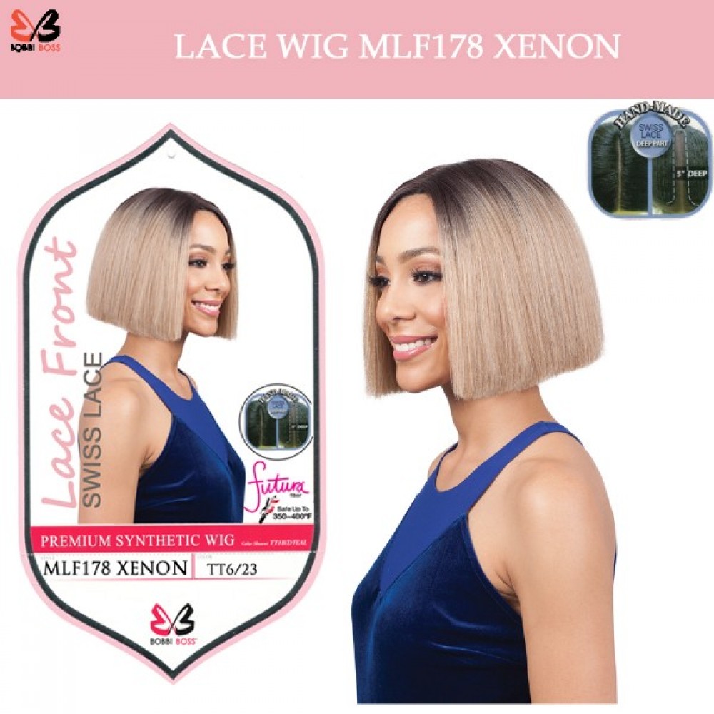 Bobbi Boss Synthetic Swiss Lace Front Deep Part Wig Mlf178 Xenon