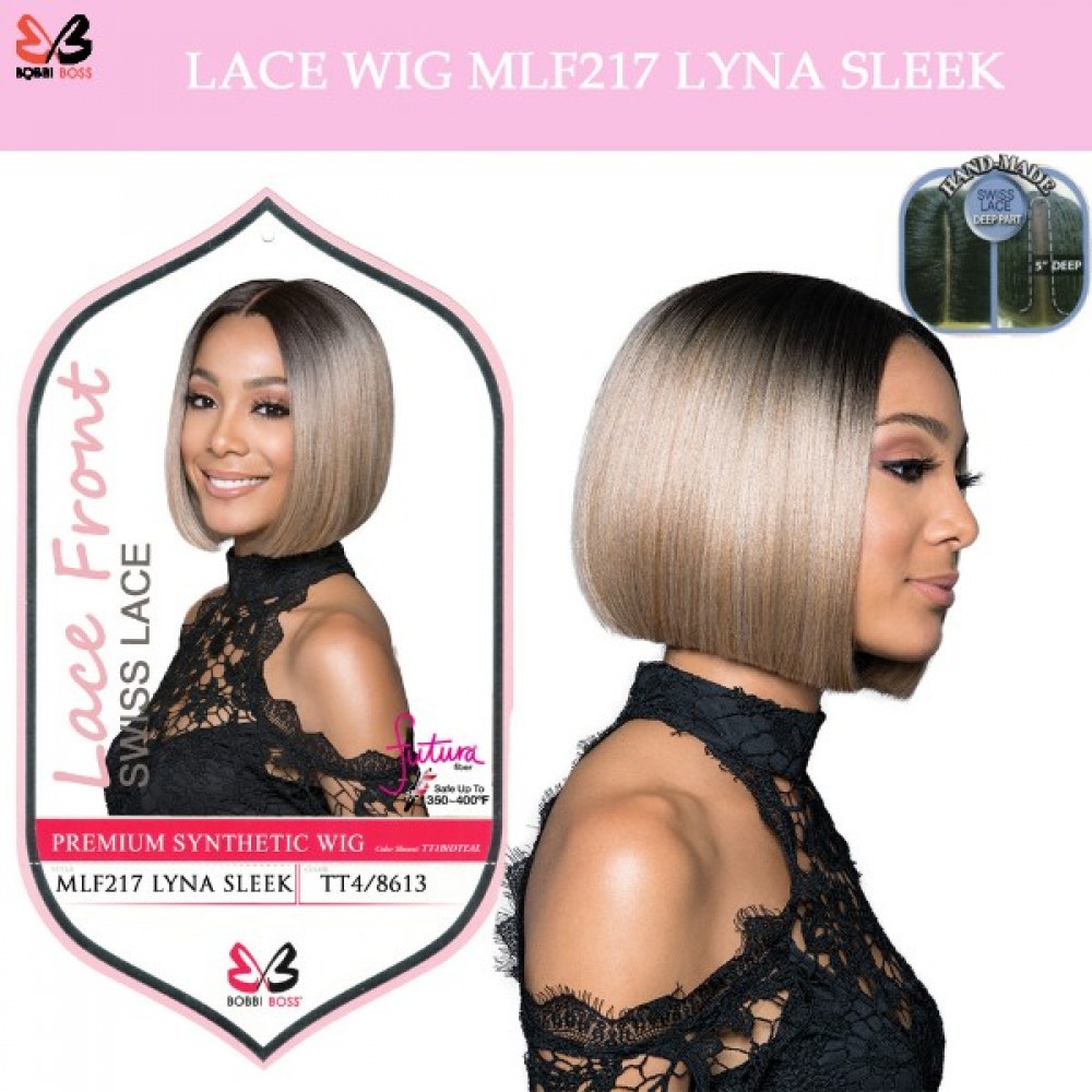 Bobbi Boss Synthetic Swiss Lace Front Deep Part Wig Mlf217 Lyna Sleek