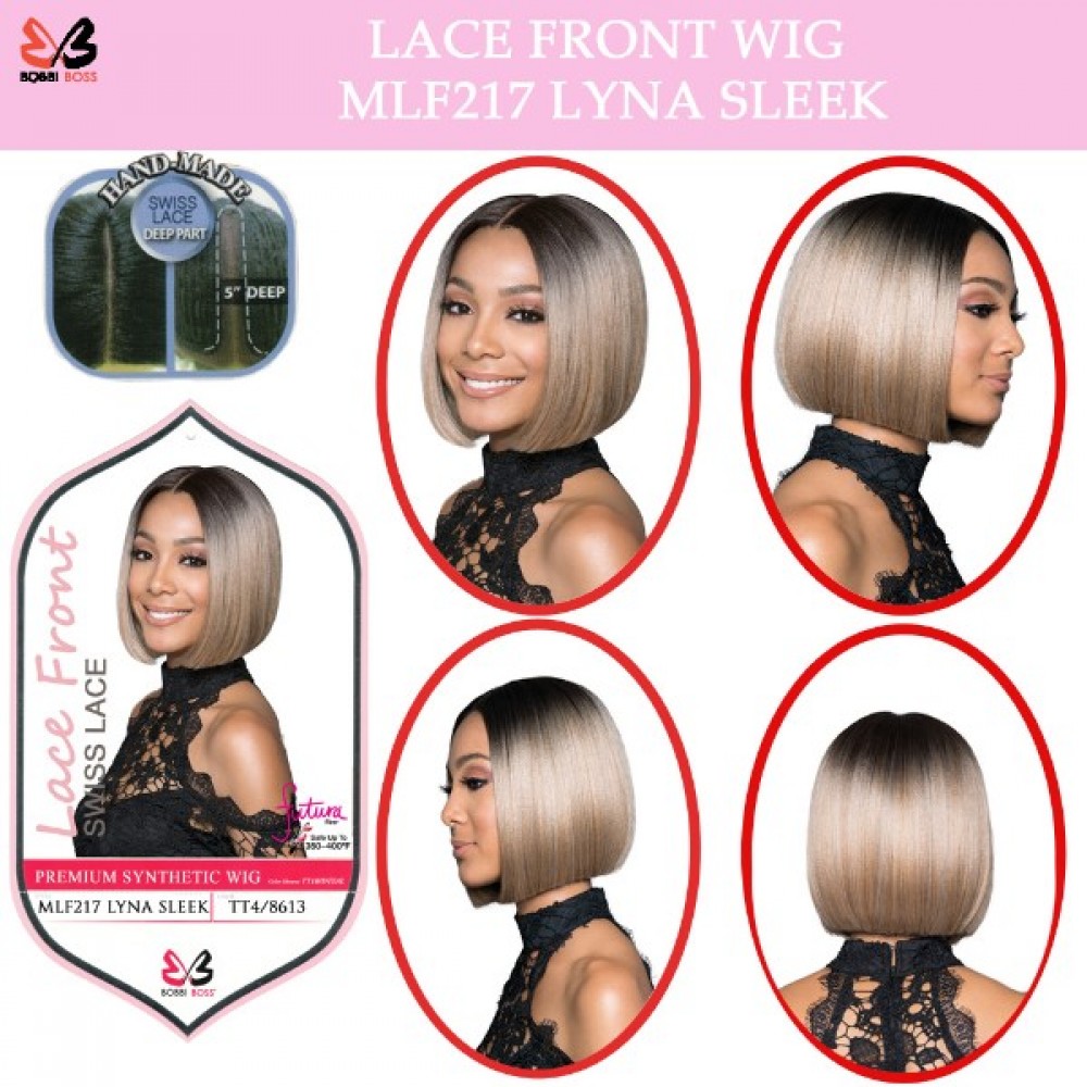 Bobbi Boss Synthetic Swiss Lace Front Deep Part Wig Mlf217 Lyna Sleek