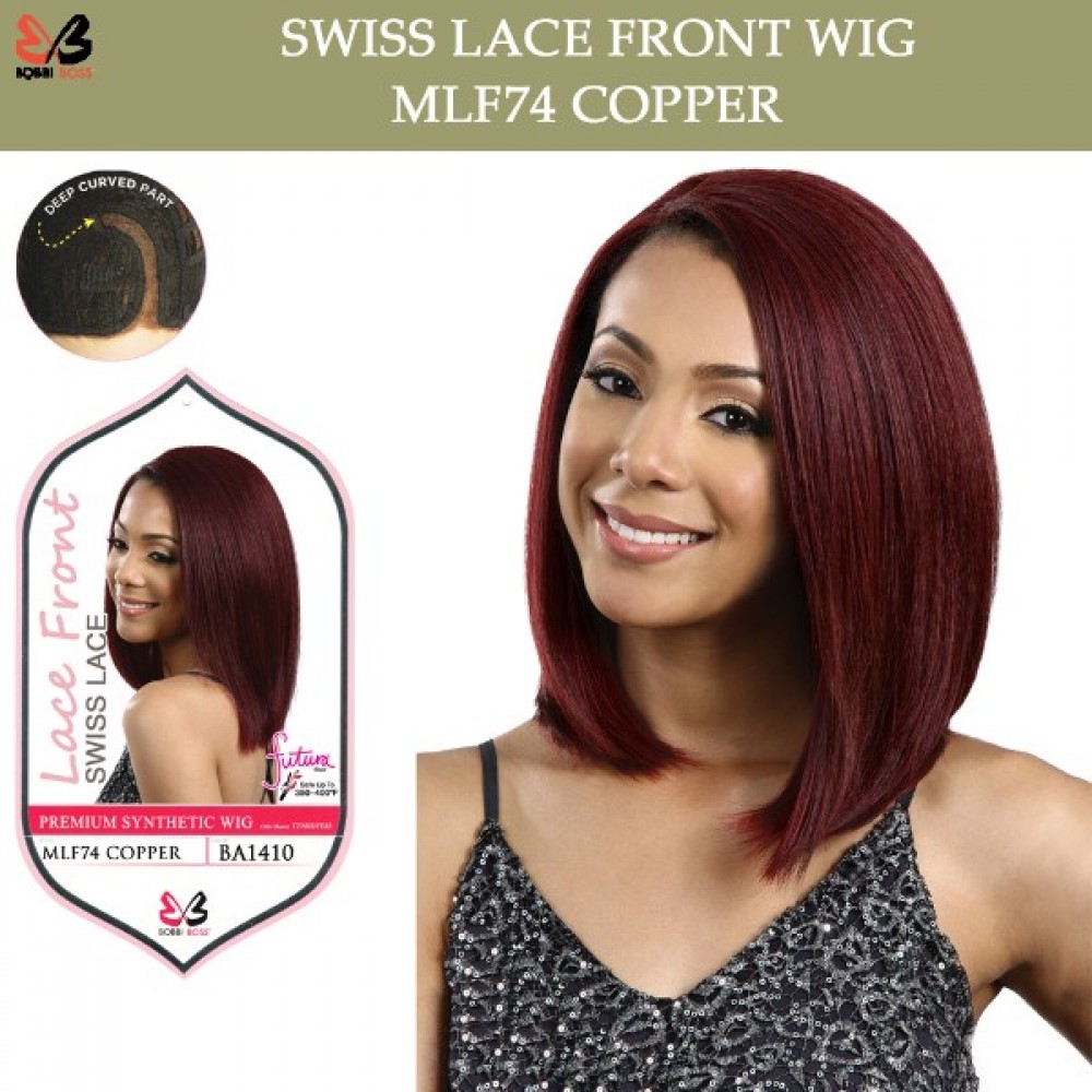 Bobbi Boss Synthetic Swiss Lace Front Wig Mlf74 Copper