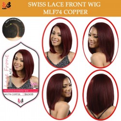 Bobbi Boss Synthetic Swiss Lace Front Wig Mlf74 Copper