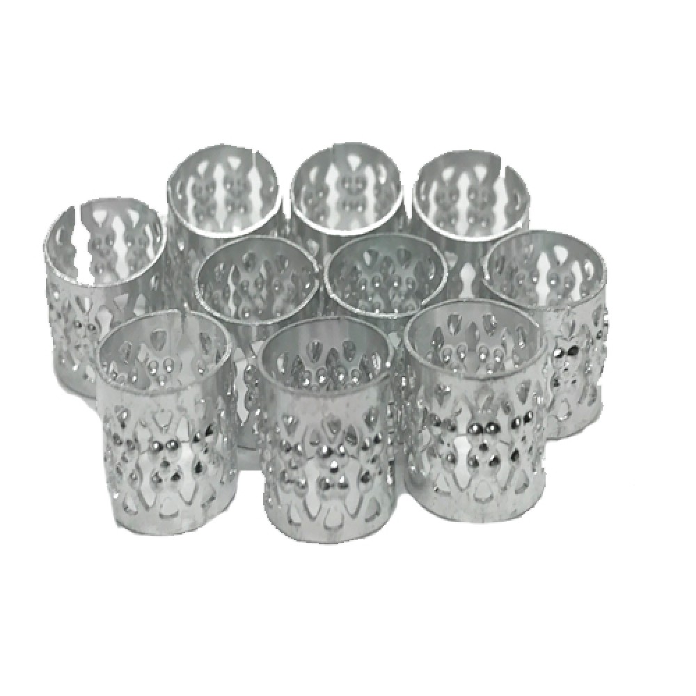Ebo Braid Hair Rings Hair Decorations Silver