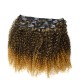 Ebo Brazilian Bundle 100% Human Hair & Premium Mix Clip In Extension Kinky Curly 10” 4b 9 Pcs